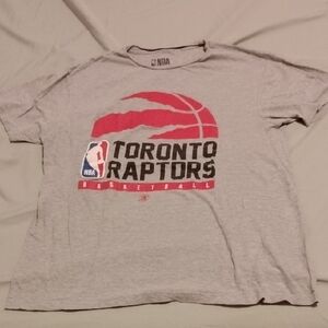 NBA Toronto Raptors Gray Tee with Red Logo